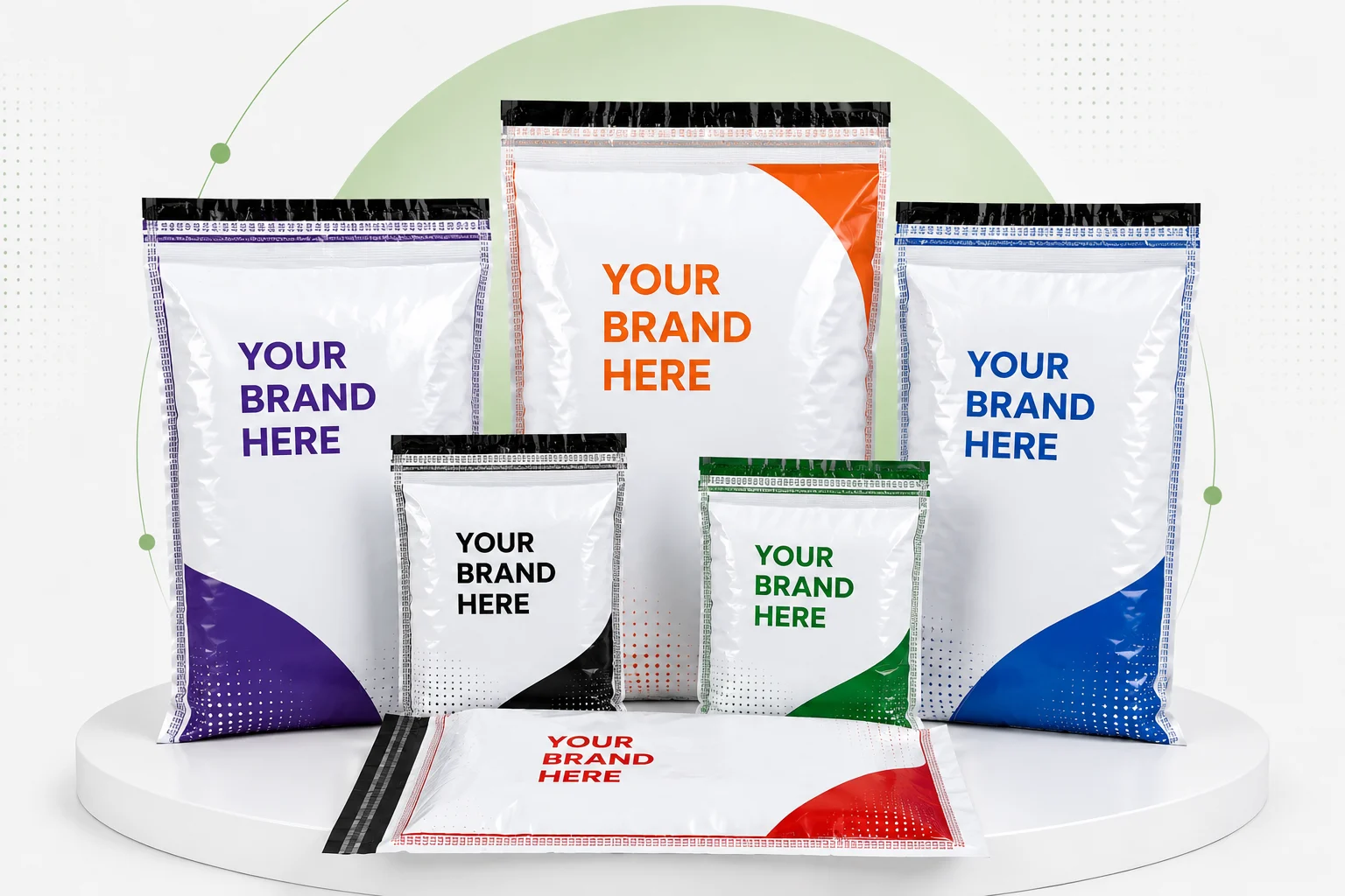 Premium colored plastic bags for retail and commercial packaging by Packtoria — available in multiple colors, sizes and custom printing options