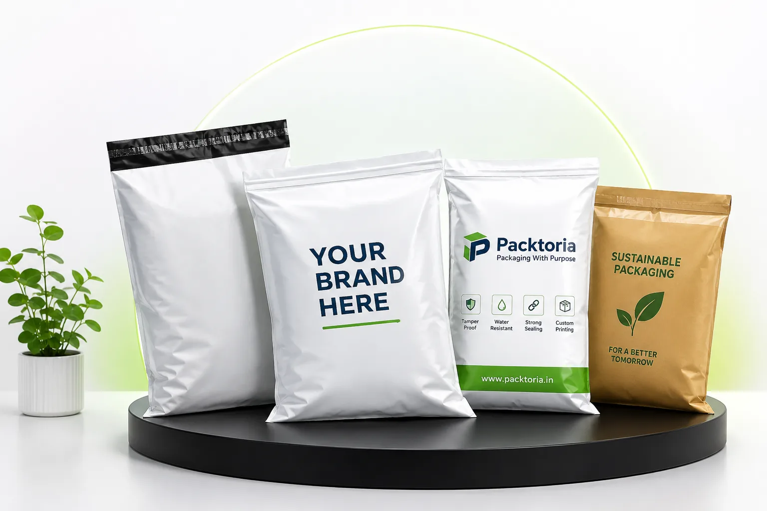 Packtoria tamper-proof waterproof courier bags with custom printing - bulk manufacturing Delhi