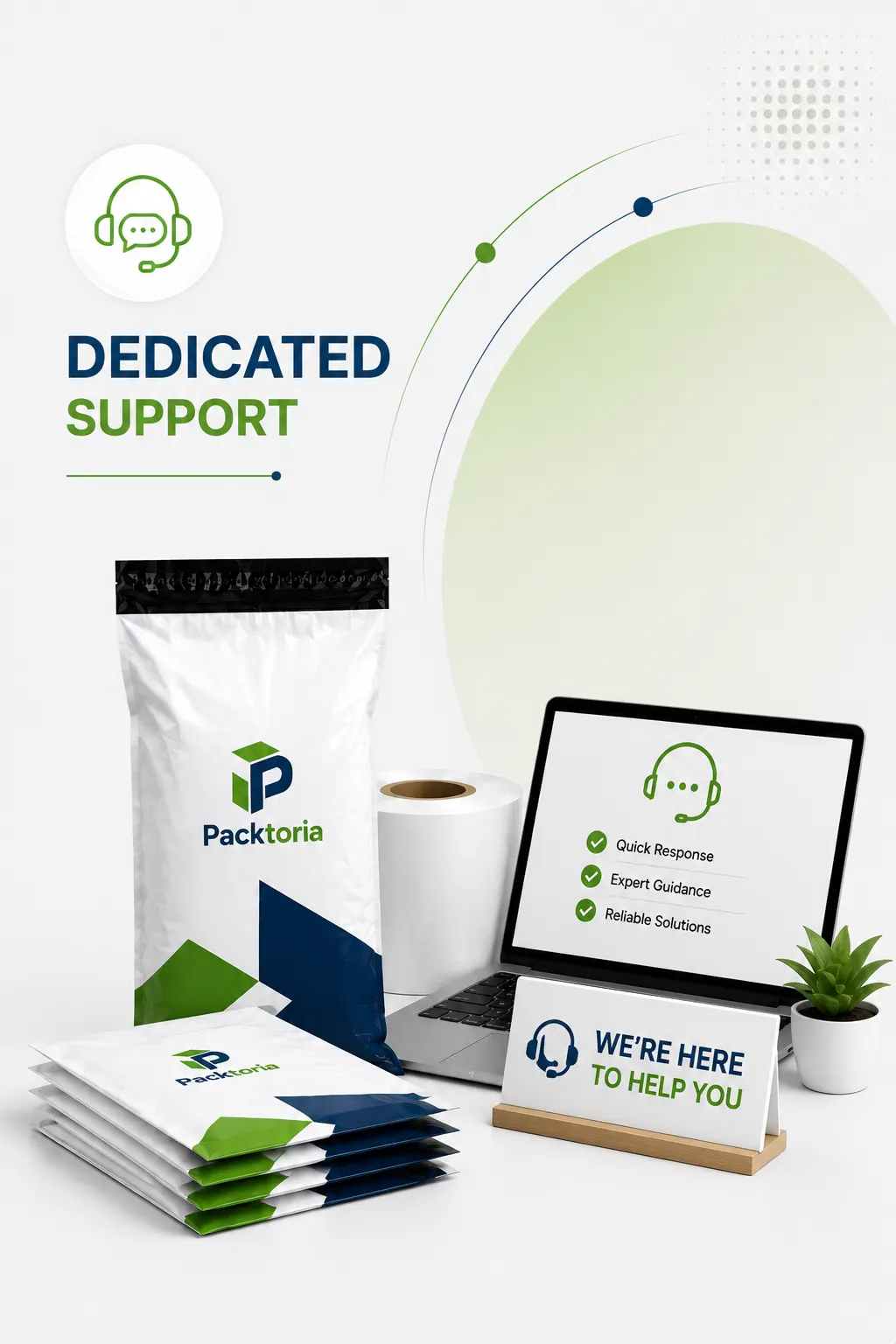 Dedicated packaging support — Packtoria specialists helping businesses choose the right packaging solution