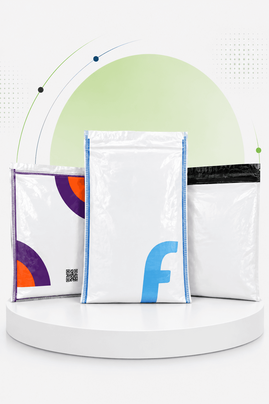Premium custom printed courier bag for fashion and apparel brands, with matte finish and full-face branding area